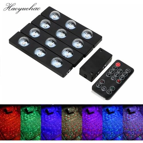 The StarLights Of Car Seat Bottom 7 Colors Lighting Breathing Voice Ctrl A12 LED Atmosphere Ambient Projector USB For All Cars