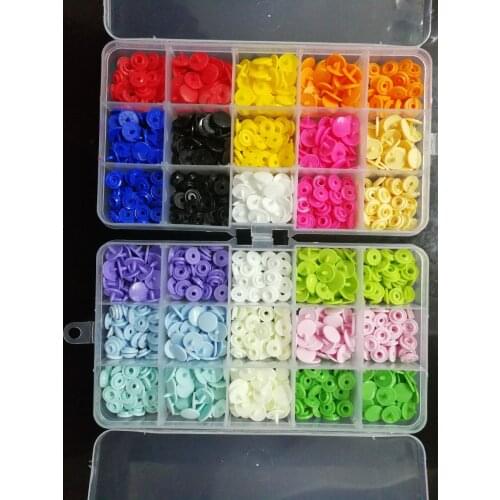 150set 15colors mixed KAM T3 10.5mm Plastic Snap Button Fastners with Plier Resin Snap Button Press Tool Kit DIY accessories