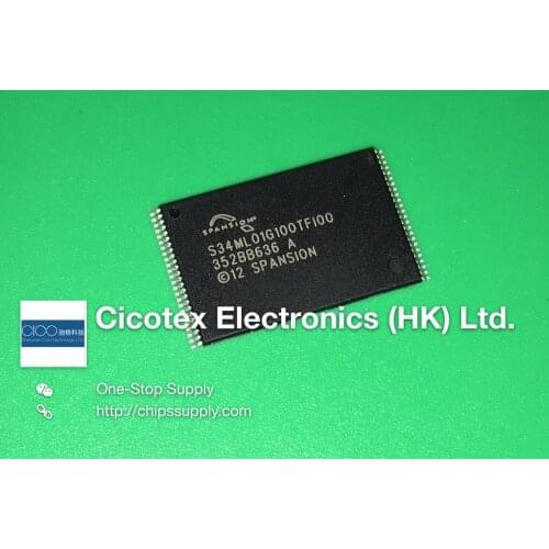 2pcs/lot S34ML01G100TFI000 TSOP48 IC FLASH 1GBIT 25NS 48TSOP S34ML01G100TFI00