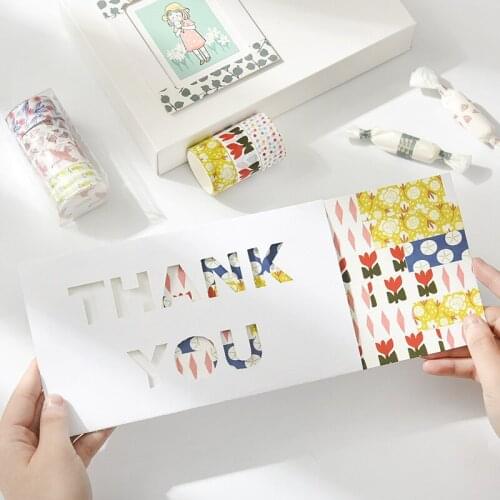 4pcs/set Printing Washi Tape Set Diy Masking Tape Cute Stickers School Suppliers Stationery Gift Presented