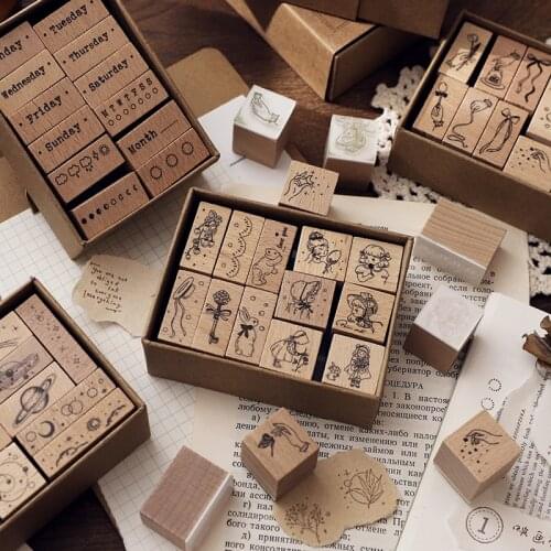 8SETS/LOT collection of all things series stamp DIY wooden rubber stamps for scrapbooking stationery scrapbooking standard stamp