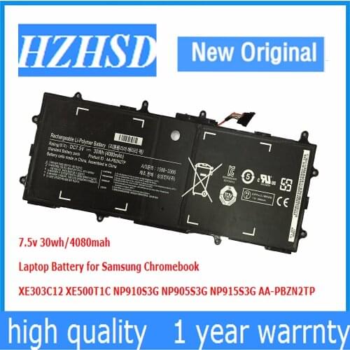 7.5v 30wh New Original AA-PBZN2TP Laptop Battery for Samsung XE303C12 XE500T1C NP910S3G NP905S3G NP915S3G