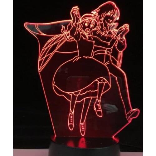 Sophie and Howl Anime Lamp Howls Moving Castle Bedroom Decoration Nightlight Birthday Gift Room Decor Table 3d Lamp Dropship