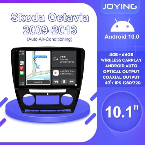 Joying Android Car Radio For Skoda Octavia 2009-2013 GPS IPS 1280*720 Carplay DSP SPDIF Bluetooth WiFi Subwoofer Split-screen