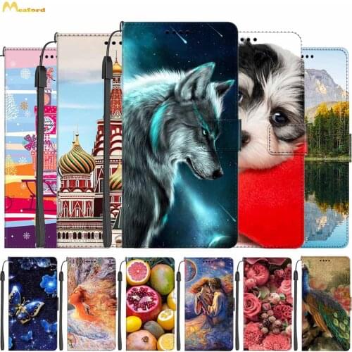 Pixel4A Flip Leather Wallet Stand Case For Google Pixel 4A 4G Phone Cover Card Holder Book Cover Butterfly Iron Tower Tiger Skin
