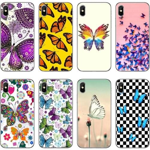 Colorful Butterfly Transparent Phone Case For iPhone 12 11 Pro Max Mini XS Max XR X 8 7 Plus 6 6S Plus 5 5S SE 2020