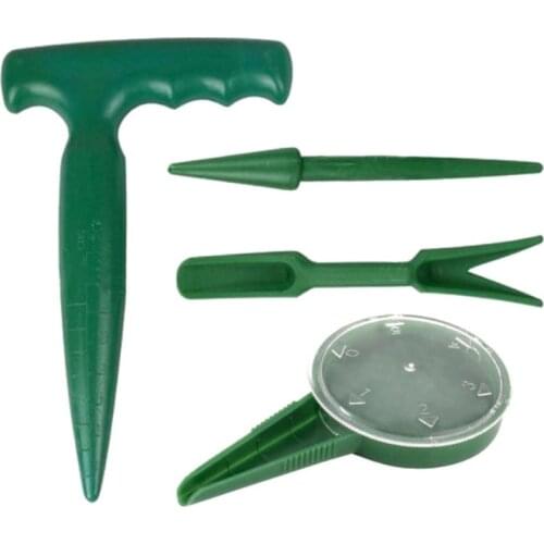 Seedlings Garden tool Adjustable Size Seed Sowing Seedlings Hole Puncher Garden Plant Seeder Planting Tools kit Seeder 4Pcs/Set