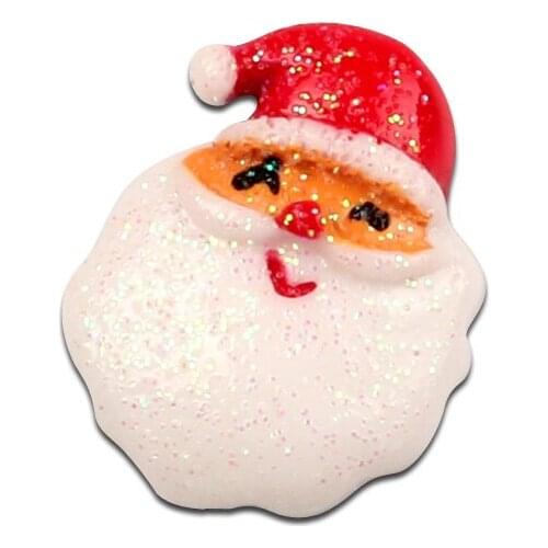 LF 10Pcs Resin Santa Claus Patch Decoration Crafts Flatback Cabochon Embellishments For Scrapbooking Diy Accessories