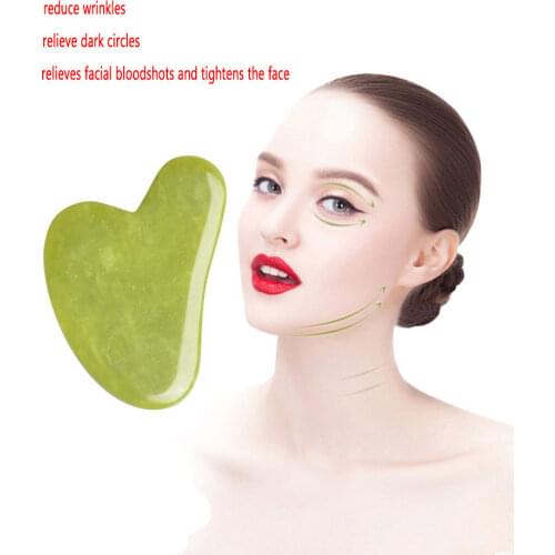 Jade Guasha Massage Board Natural Stone Gua Sha Scraper Beauty Tool Health Care Meridian Scraping Plate Lose Weight Massager SPA