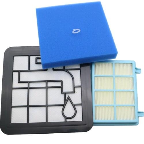 Washable Motor Foam Filter kit For Philips Power Pro Compact FC9331/09 FC9332/09 FC8010/01 Vacuum Cleaner Parts