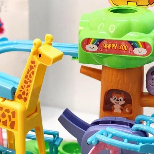 Tumbler Sliding Track Baby Cartoon Toddler Zoo Slide Adventure Educational Toy Kit for Children