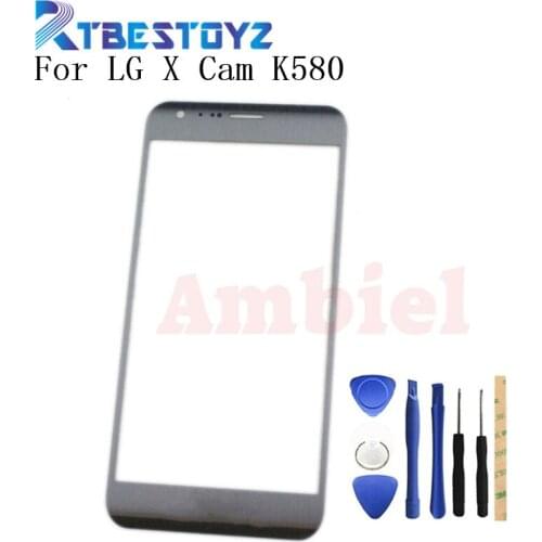 RTBESTOYZ 5.2" Touch Screen Outer Panel Lens Cover Repair Replacement Part For LG X Cam K580 Front Glass