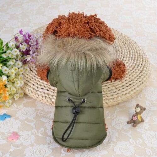 Pawstrip Outfits Warm Small Dog Clothes Winter Pet Dog Coat For Chihuahua Soft Fur Hood Puppy Jacket Clothing For Dogs Chihuahua