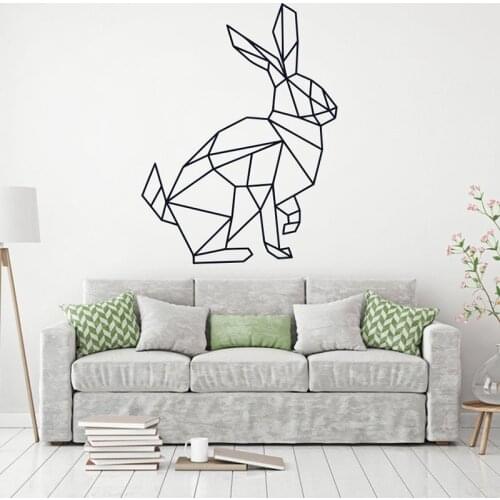 Rabbit Abstract Polygonal wall decals Animal Geometric Art vinyl Wall stickers Home Interior Design Office Home Decoration G780