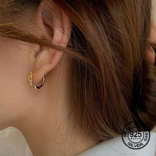 Hoop Circle Earrings For Women 925 Sterling Silver Trendy New Hot Sale Korea Fashion Studens Friendship Gift Lady Jewelry INEFFA