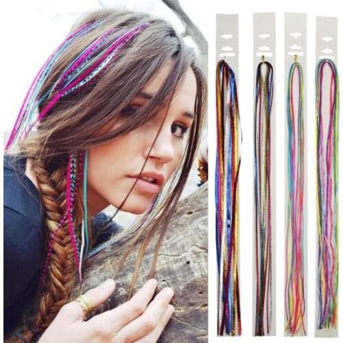 Braided Hair Rope 90CM Colorful Hair Styling Tool Hair Knitting Hip Hop Childrens Ribbons Women DIY Ponytail Hair Accessories