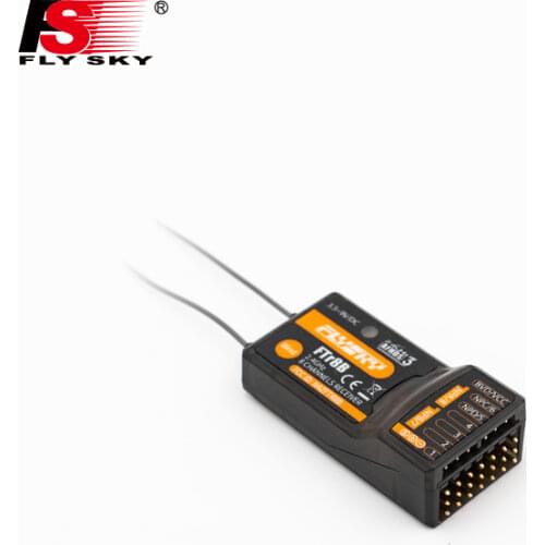 FLYSKY FTr8B AFHDS3 2.4G 8CH PWM/PPM/i.BUS Out/S.BUS Dual Antennas Receiver for PL18 NB4 NB4 Lite Airplane Helicopter Vehicles