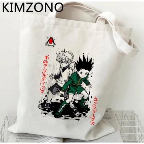 Hunter x Hunter Hxh Killua Hisoka shopping bag handbag bolsa eco recycle bag shopper bag jute fabric cabas
