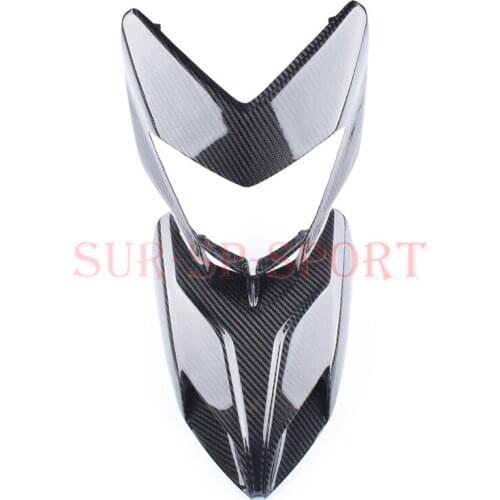 Upper Front Nose Headlight Fairing Cowl For Ducati Hypemotard 821 939 2013 2018 Carbon Fiber