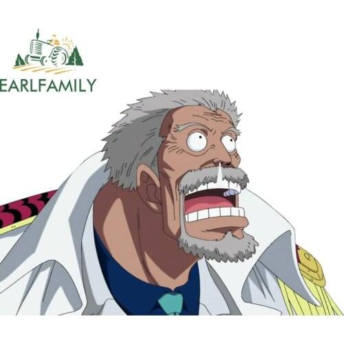 EARLFAMILY 13cm x 8.7cm for Monkey D Garp Car Sticker Anime Fine Decals Occlusion Scratch Scratch-Proof Vinyl Decoration