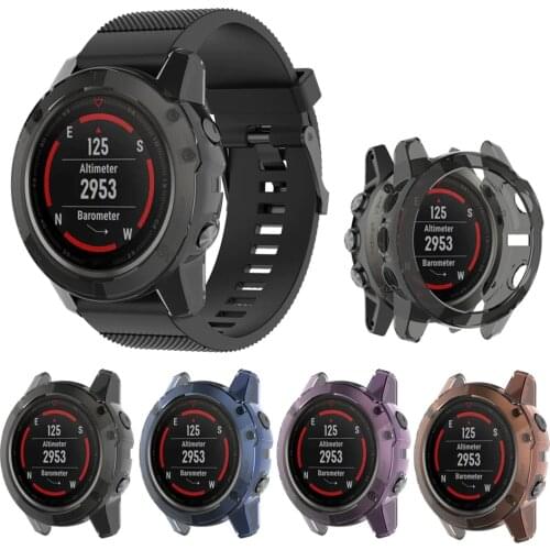 TPU Protective Cover For Garmin Fenix5S 5 5X Watch Case Protector Frame Protect Shell For Fenix 5S 5 5X Accessories Strap Band