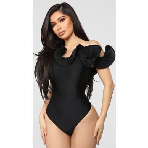 Ruffle Swimsuit Women 2020 One Piece Swimwear Female One-Piece Suits Bathing Suit Padded May Beachwear Swimming Suit For Women