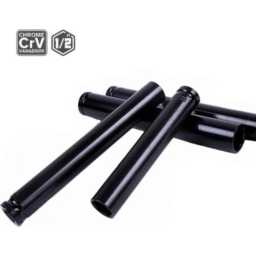 1/2" Drive Metric 17mm 18mm 19mm 21mm 22mm 24mm Black Pneumatic Hex. Socket Extra-Deep Socket in 15cm 20cm Length 6-Points