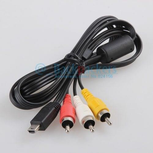 10pcs Mini USB 5Pin to 3 RCA AV(Audio Video) Adapter Cable 550D 600D 1000D 1100D 1200D 100D A420 A430 A1000IS A1100 A1200 A2000