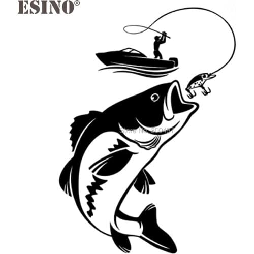 10 x Car Styling New Fashion Style Decoration Car Accessory Funny Go Fishing Creative Reflective Stickers Car Whole Body Decal