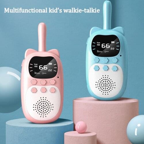 Walkie talkie for kids handheld Wireless 3KM range USB Rechargeable outdoor children toys best gift for kids 2 pcs