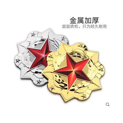 3D Auto Stickers Metal Pentagram Five-pointed Star Flag Badge Emblem Decal Motorcycle Modified Car Accessories