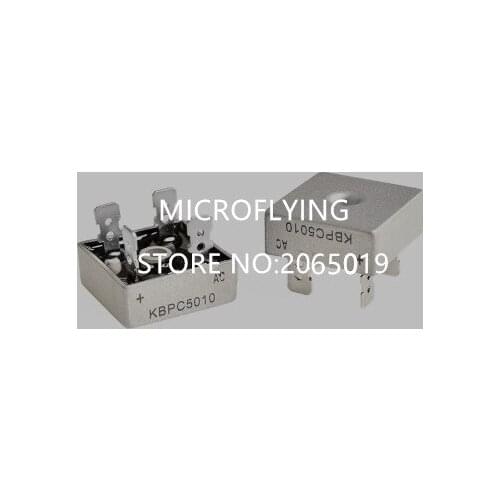 5PCS KBPC5010 KBPC-5010 KBPC5O1O 50A 1000V DIP-4 Bridge / Flat bridge