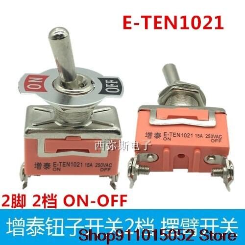 5PCS Zengtai Toggle Switch E-TEN1021 15A 250VAC Two-foot two-speed three-foot three-speed swing arm switch
