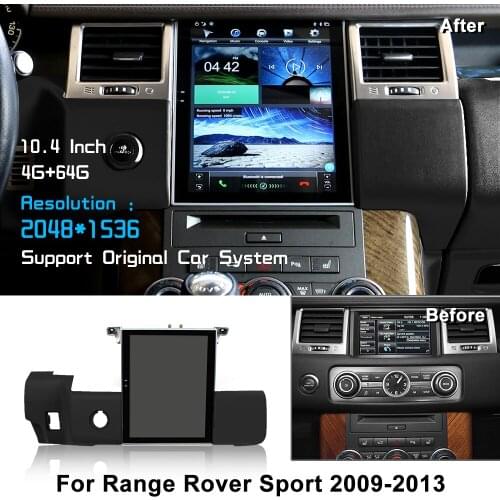 Android 10.4" Tesla Vertical Screen Car Radio For Land Rover Sport V8 2009 2010 2011 2012 2013 LiisLee Multimedia GPS