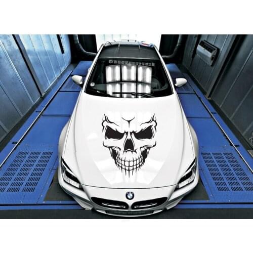 For BMW skull car sticker 3D LOGO Reflective car hood body sticker For Volkswagen POLO For Jeep Wrangler Renegade