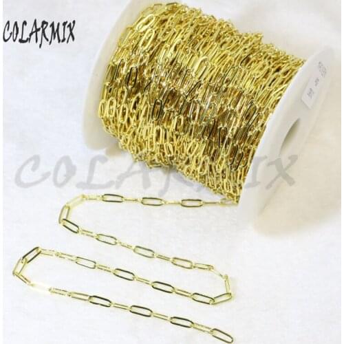 5 meters Link chain not fade color metal Golden necklace Chain for jewelry making chain necklace accessories 50060