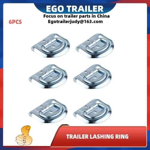 6 X LASHING D RING ZINC PLATED TIE DOWN POINTS ANCHOR UTE TRAILER 80 X 70MMdeck ring, rope ring D ring anchor trailer parts