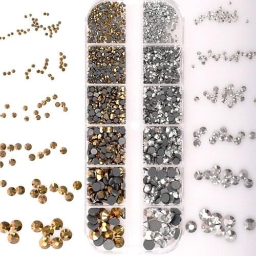 SS4-SS30 Glass Rhinestone Super Glitter Crystal Non Hot Rhinestone Set Flatback Crystal Stones for Clothed Shoes DIY Decoration