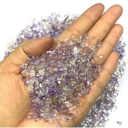 Beautiful 50g 3-5mm Natural Polished Specimen Amethyst Purple Yellow Quartz Crystal Stone Healing Natural Quartz Crystals