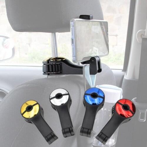 Car rear mobile phone bracket hook seat back hook lock type creative hook car hook car phone holder car Accessories