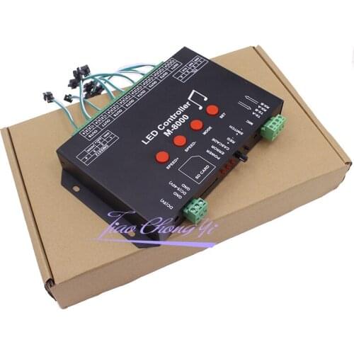 M-8000 Prograble WS2812 Controller Led Music Controller 8096 Pixel RGB Controller for WS2812B WS2801 SK6812 Led Strip Module