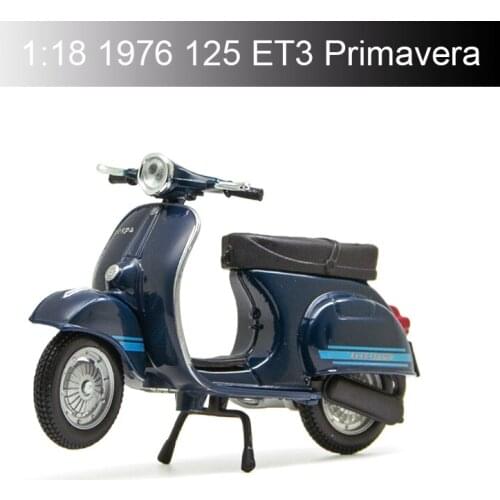 Maisto 1:18 1976 125 ET3 Primaver VESPA Piaggio Motorcycle Models model bike Base Diecast Moto Children Toy For Gift Collection