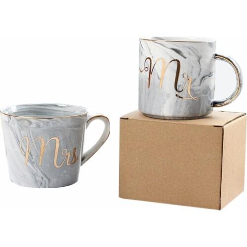 Marble pattern cat gold ceramic cup noble and elegant coffee tea drink must have different taste fashion sense 0.38g porcelain