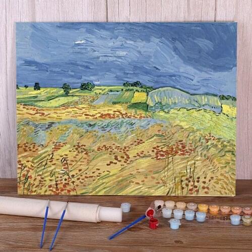 Landscape Van Gogh Painting By Numbers Kit Acrylic Paints 50*70 Painting On Canvas Handmade For Children Wall Art Handicraft