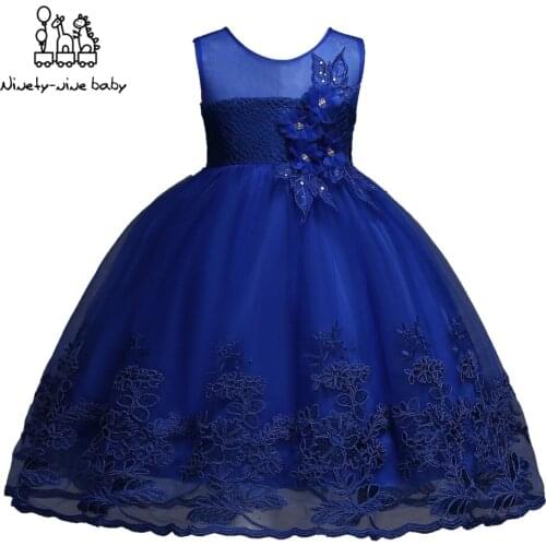 Summer New Kids Dress Girls Mesh Embroidery Pettiskirt Dress Flower Girls Birthday Party Princess Dress Baby Girl Clothes