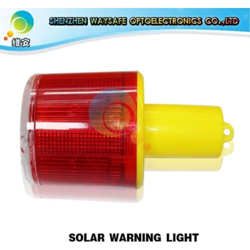 New arrival plastic housing solar panel flash mode high quality road safety red LED solar warning light