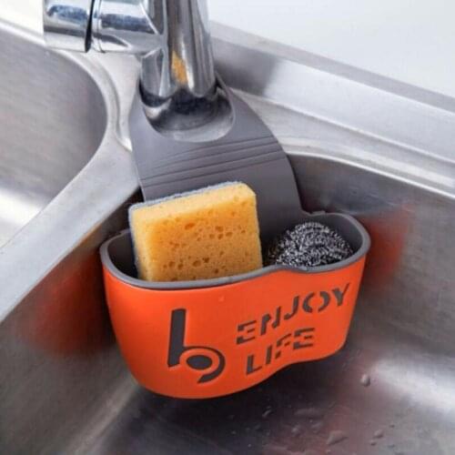 New Kitchen Organizer High Quality 1PC Sink Hanging Bag Thickened Sponge Basket Storage Rack Plastic Drain Dish Rack Household