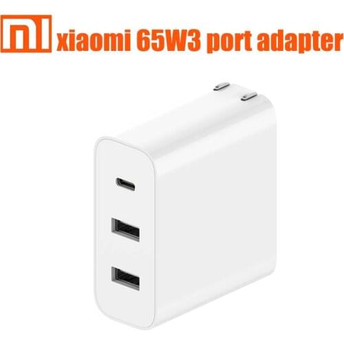 Original Xiaomi USB Charger 65W Fast Charge (2A1C) Laptop, Mobile Phone, Tablet, iPhone, Switch, USB-C 65W MAX Output Adapter