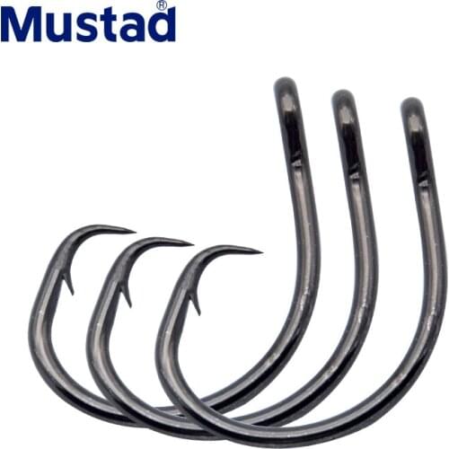 Original Mustad 39950NP-BN Fishing Hook Super Power Deep Ocean Sharpen Barbed Hook Big Size High Carbon Steel Circle Hook