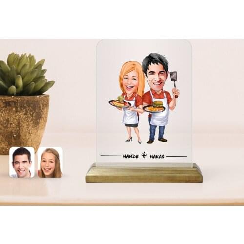 Personalized Valentine Caricature Of Çerçeve-57